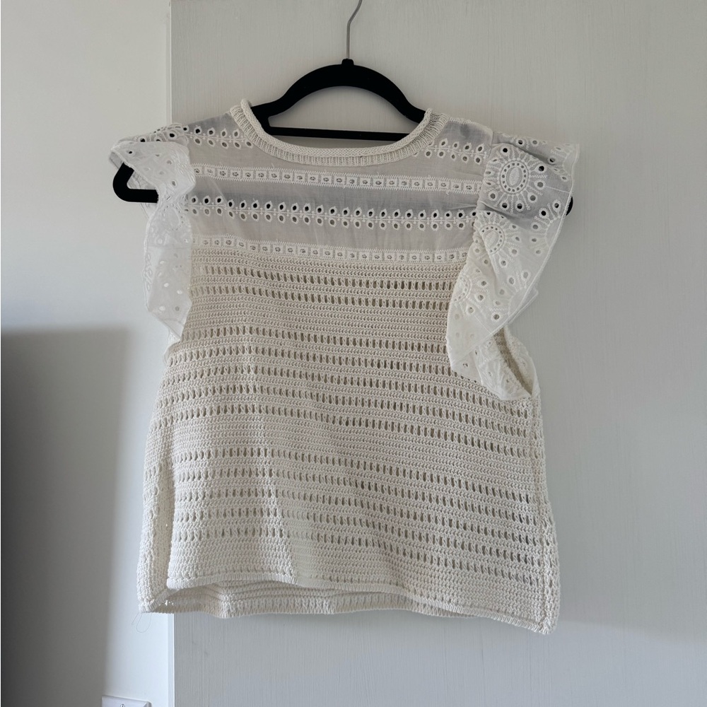 Zara knit top - white